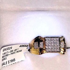 10k solid gold real diamond men ring not plated not CZ free appraisal unbeatable
